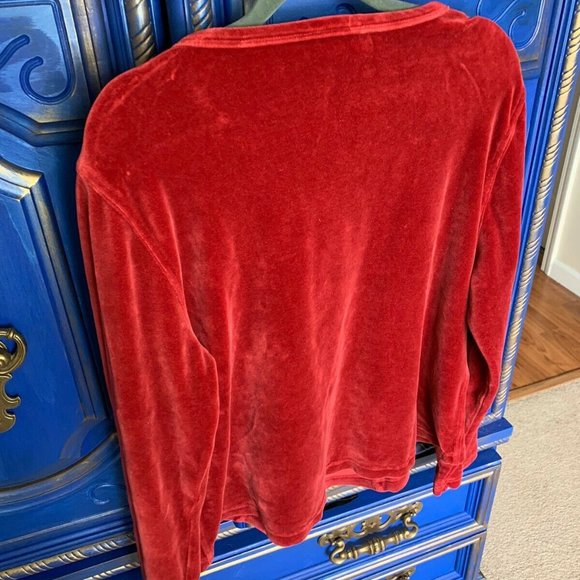 Women's Territory Ahead EUC XL Cotton Velvet Top - Picture 3 of 3